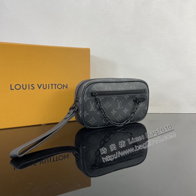 Lv路易威登2023專櫃新款Pochette Volga手拿包 LV黑花手拿包 M68321 ydh5193